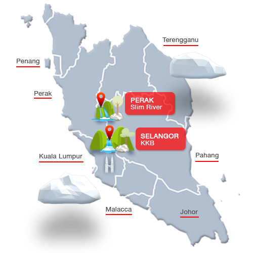 Water Rafting Map Malaysia